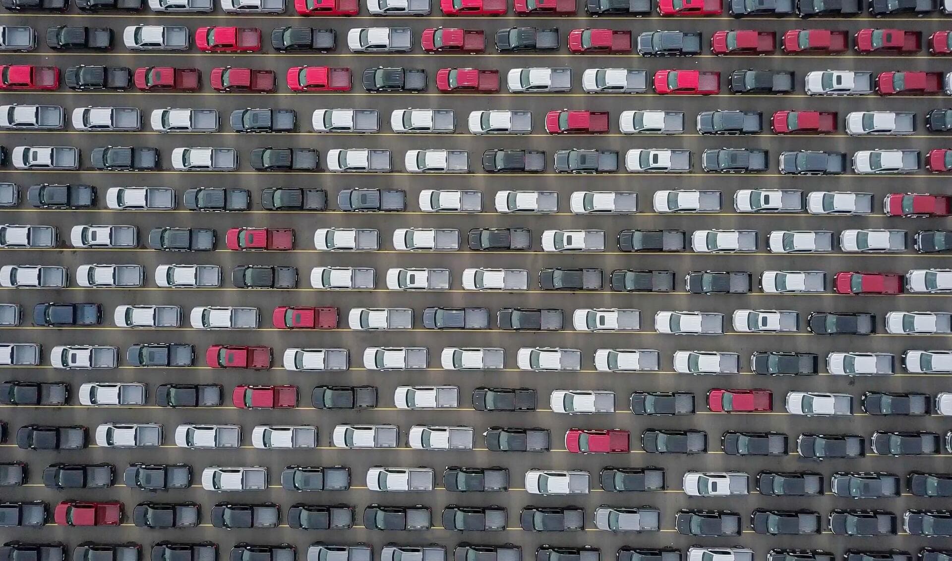 Fleet of vehicles ready for relocation